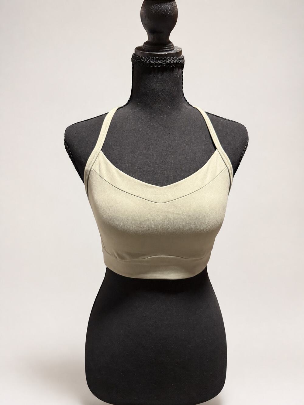 Athleta Sage Green Racerback Cutout Sports Bra Size S